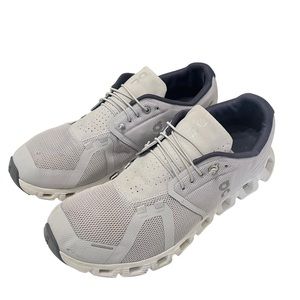 On Running Cloud 5 Mens Glacier Grey White Running Shoes Sneakers Sz 11.5 HOLE